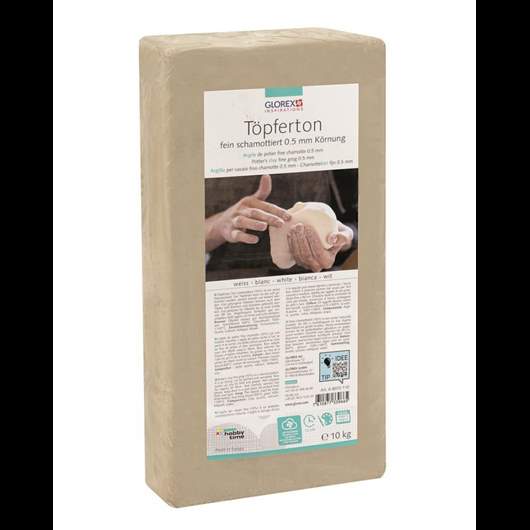 Pottery clay fine chamotte 0.5mm, 10kg